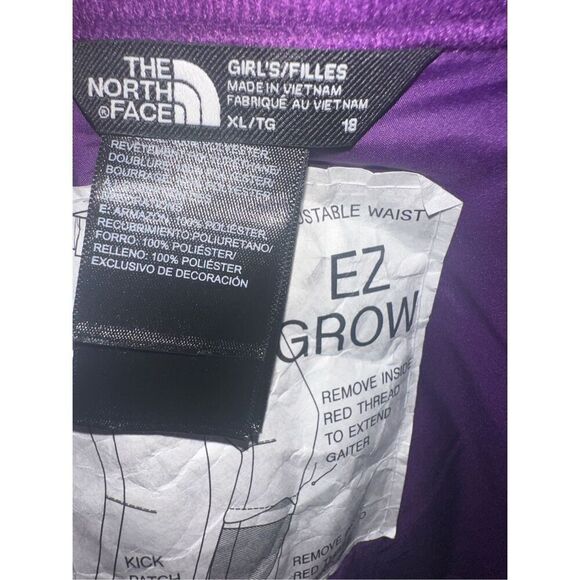The North Face Girls Freedom Insulated Freedom Snow Pants Gravity Purple XL extr - Picture 7 of 7